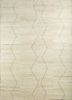 zuri ivory afghan wool hand knotted Rug - HeadShot