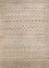 viscaya beige and brown afghan wool hand knotted Rug - HeadShot