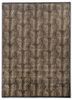 gilded age grey and black afghan wool hand knotted Rug - HeadShot