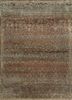 viscaya beige and brown afghan wool and silk hand knotted Rug - HeadShot