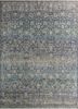 viscaya blue afghan wool and silk hand knotted Rug - HeadShot