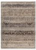  grey and black afghan wool and silk hand knotted Rug