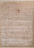 ivory ivory wool and bamboo silk hand knotted Rug