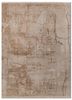 script beige and brown wool and bamboo silk hand knotted Rug - HeadShot script beige and brown wool and bamboo silk hand knotted Rug - HeadShot