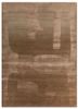 aprezo beige and brown wool and viscose hand knotted Rug - HeadShot