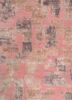 project error by kavi pink and purple wool and bamboo silk hand knotted Rug - HeadShot