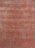 red and orange red and orange wool and bamboo silk hand knotted Rug