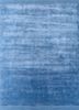  blue wool and bamboo silk hand knotted Rug