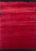  red and orange wool and bamboo silk hand knotted Rug