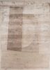 ivory ivory wool and bamboo silk hand knotted Rug