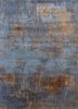  blue wool and bamboo silk hand knotted Rug