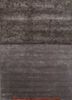  grey and black wool and bamboo silk hand knotted Rug