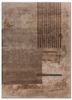  beige and brown wool and bamboo silk hand knotted Rug