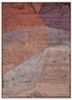 red and orange red and orange wool and bamboo silk hand knotted Rug