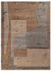 unfold by kavi beige and brown wool and bamboo silk hand knotted Rug - HeadShot