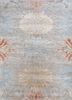 grey and black grey and black wool and bamboo silk hand knotted Rug
