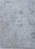 grey and black grey and black wool and bamboo silk hand knotted Rug