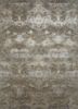  grey and black wool and bamboo silk hand knotted Rug