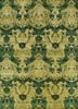  green wool and bamboo silk hand knotted Rug