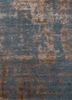 blue blue wool and bamboo silk hand knotted Rug