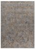 grey and black grey and black wool and bamboo silk hand knotted Rug