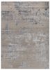 grey and black grey and black wool and bamboo silk hand knotted Rug