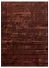 red and orange red and orange wool and bamboo silk hand knotted Rug
