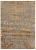 beige and brown beige and brown wool and bamboo silk hand knotted Rug