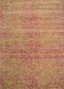 project error by kavi pink and purple wool and bamboo silk hand knotted Rug - HeadShot