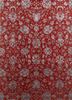 red and orange red and orange wool and bamboo silk hand knotted Rug