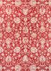 red and orange red and orange wool and bamboo silk hand knotted Rug