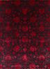 chaos theory by kavi red and orange wool and bamboo silk hand knotted Rug - HeadShot chaos theory by kavi red and orange wool and bamboo silk hand knotted Rug - HeadShot