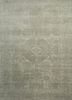 hidden by kavi green wool and bamboo silk hand knotted Rug - HeadShot