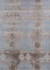  blue wool and bamboo silk hand knotted Rug