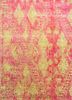 pink and purple pink and purple wool and bamboo silk hand knotted Rug