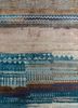 blue blue wool and bamboo silk hand knotted Rug