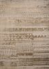  beige and brown wool and bamboo silk hand knotted Rug