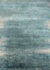 blue blue wool and bamboo silk hand knotted Rug