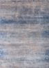 grey and black grey and black wool and bamboo silk hand knotted Rug
