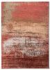 red and orange red and orange wool and bamboo silk hand knotted Rug