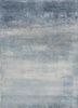 blue blue wool and bamboo silk hand knotted Rug