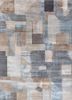 afterglow by kavi grey and black wool and bamboo silk hand knotted Rug - HeadShot