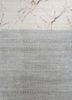 grey and black grey and black wool and bamboo silk hand knotted Rug