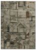green green wool and bamboo silk hand knotted Rug