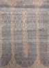 grey and black grey and black wool and bamboo silk hand knotted Rug