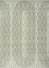  green wool and bamboo silk hand knotted Rug