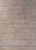 beige and brown beige and brown wool and bamboo silk hand knotted Rug