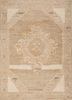 thyme gold wool hand knotted Rug - HeadShot