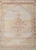 thyme beige and brown wool hand knotted Rug - HeadShot