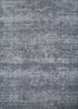 blue blue wool hand knotted Rug